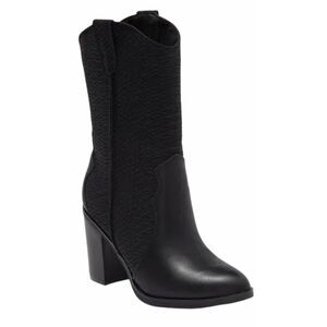 Mia Cindy Embossed Western Cowboy Boot in Black Python Size 7 NEW